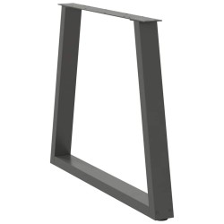 Pieds de table à manger en forme de V, 2 pièces, anthracite, 80 x (72-73,3) cm, acier 568421568421