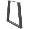 Pieds de table à manger en forme de V, 2 pièces, anthracite, 80 x (72-73,3) cm, acier 568421568421