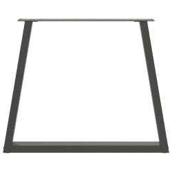 Pieds de table à manger en forme de V, 2 pièces, anthracite, 80 x (72-73,3) cm, acier 568421568421
