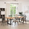 Pieds de table à manger en forme de V, 2 pièces, noir, 70 x (72-73,3) cm, acier 568422568422