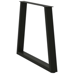 Pieds de table à manger en forme de V, 2 pièces, noir, 70 x (72-73,3) cm, acier 568422568422