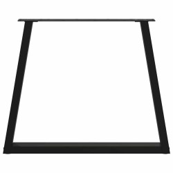 Pieds de table à manger en forme de V, 2 pièces, noir, 70 x (72-73,3) cm, acier 568422568422