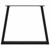 Pieds de table à manger en forme de V, 2 pièces, noir, 70 x (72-73,3) cm, acier 568422568422