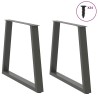 Pieds de table à manger en forme de V, 2 pièces, anthracite, 70 x (72-73,3) cm, acier 568425568425