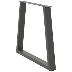 Pieds de table à manger en forme de V, 2 pièces, anthracite, 70 x (72-73,3) cm, acier 568425568425