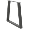 Pieds de table à manger en forme de V, 2 pièces, anthracite, 70 x (72-73,3) cm, acier 568425568425