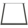 Pieds de table à manger en forme de V, 2 pièces, anthracite, 70 x (72-73,3) cm, acier 568425568425