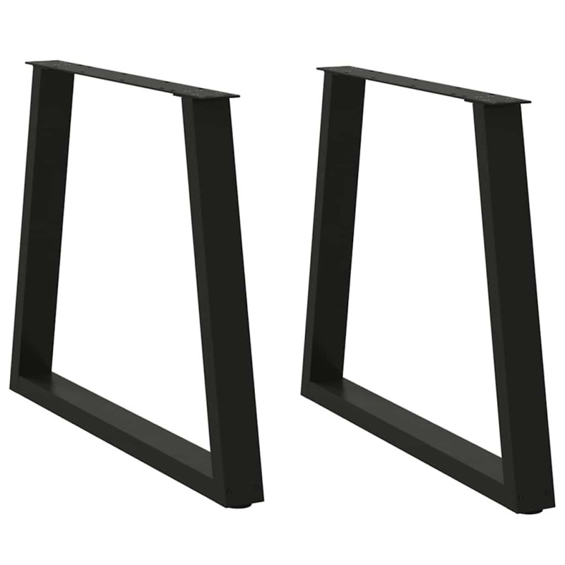 Pieds de table à manger en V 2 pièces Noir 80 x (72-73,3) cm Acier 568426568426