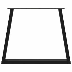Pieds de table à manger en V 2 pièces Noir 80 x (72-73,3) cm Acier 568426568426