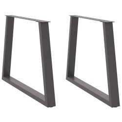 Pieds de table à manger en forme de V 2 pièces Anthracite 100 x (72-73,3) cm Acier 568429568429