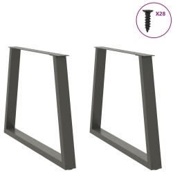 Pieds de table à manger en forme de V 2 pièces Anthracite 100 x (72-73,3) cm Acier 568429568429