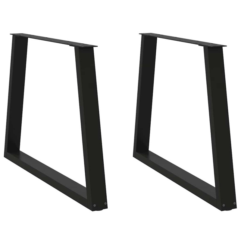 Pieds de table à manger en forme de V, 2 pièces, noir, 100 x (72-73,3) cm, acier 568430568430