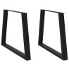 Pieds de table à manger en forme de V, 2 pièces, noir, 100 x (72-73,3) cm, acier 568430568430