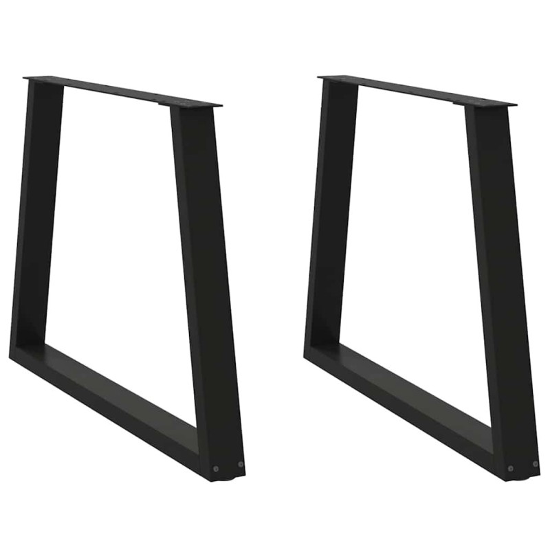 Pieds de table à manger en forme de V 2 pièces Noir 90 x (72-73,3) cm Acier 568431568431