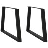 Pieds de table à manger en forme de V 2 pièces Noir 90 x (72-73,3) cm Acier 568431568431