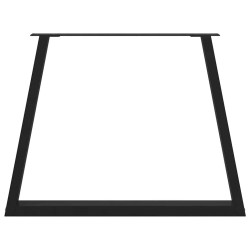 Pieds de table à manger en forme de V 2 pièces Noir 90 x (72-73,3) cm Acier 568431568431