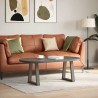 Pieds de table basse en forme de V, 2 pièces, acier naturel, 38 x (42-43,3) cm 568435568435