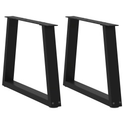 Pieds de table basse en forme de V, 2 pièces, noir, 50 x (42-43,3) cm, acier 568436568436