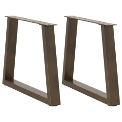Pieds de table basse en forme de V, 2 pièces, acier naturel, 50 x (42-43,3) cm 568437568437