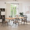 Pieds de table à manger en forme de V, 3 pièces, blanc, 70 x (72-73,3) cm, acier 568438568438