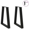 Pieds de table à manger en V 2 pièces Noir 60 x (72-73,3) cm Acier 568439568439