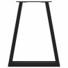Pieds de table à manger en V 2 pièces Noir 60 x (72-73,3) cm Acier 568439568439