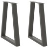 Pieds de table à manger en V 2 pièces Anthracite 60 x (72-73,3) cm Acier 568440568440