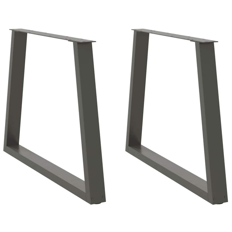 Pieds de table à manger en forme de V, 2 pièces, anthracite, 90 x (72-73,3) cm, acier 568442568442