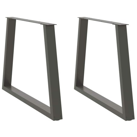 Pieds de table à manger en forme de V, 2 pièces, anthracite, 90 x (72-73,3) cm, acier 568442568442