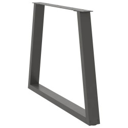 Pieds de table à manger en forme de V, 2 pièces, anthracite, 90 x (72-73,3) cm, acier 568442568442