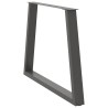 Pieds de table à manger en forme de V, 2 pièces, anthracite, 90 x (72-73,3) cm, acier 568442568442