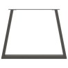 Pieds de table à manger en forme de V, 2 pièces, anthracite, 90 x (72-73,3) cm, acier 568442568442