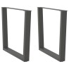 Pieds de table à manger en forme de V, 2 pièces, anthracite, 80 x (72-73,3) cm, acier 568445568445