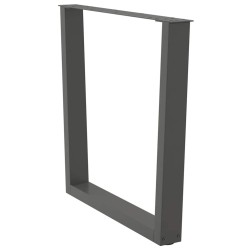 Pieds de table à manger en forme de V, 2 pièces, anthracite, 80 x (72-73,3) cm, acier 568445568445