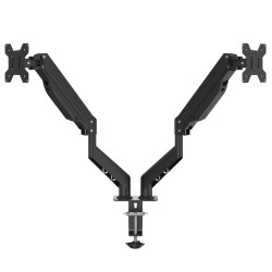 Bras pour moniteur double 27 pouces max ressort à gaz 20 kg 568446568446