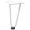 Pieds en épingle à cheveux pour table basse 4 pièces Blanc 20 cm Acier massif 568456568456
