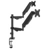 Bras pour moniteur double 27 pouces max ressort à gaz 20 kg 568458568458
