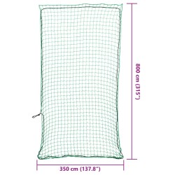 Filet pour remorque avec corde élastique vert 8x3,5 m PP 568460568460
