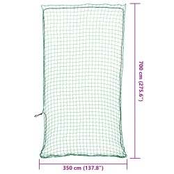 Filet pour remorque avec corde élastique vert 7x3,5 m PP 568465568465