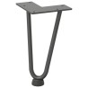 Pieds en épingle à cheveux pour table basse 4 pièces Anthracite 20 cm Acier massif 568477568477