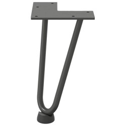 Pieds en épingle à cheveux pour table basse 4 pièces Anthracite 20 cm Acier massif 568477568477