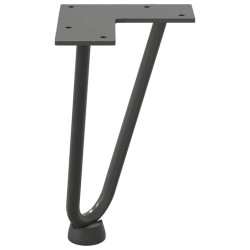 Pieds en épingle à cheveux pour table basse 4 pièces Anthracite 20 cm Acier massif 568477568477