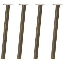 Pieds de table console 4 pièces Acier naturel 72 cm Acier 568481568481