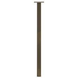 Pieds de table console 4 pièces Acier naturel 72 cm Acier 568481568481