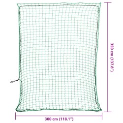 Filet pour remorque avec corde élastique vert 3,5x3 m PP 568490568490