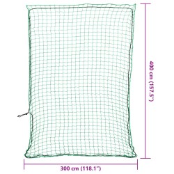Filet pour remorque avec corde élastique vert 4x3 m PP 568492568492