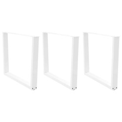 Pieds de table à manger en forme de V, 3 pièces, blanc, 100 x (72-73,3) cm, acier 568504568504
