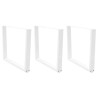 Pieds de table à manger en forme de V, 3 pièces, blanc, 100 x (72-73,3) cm, acier 568504568504