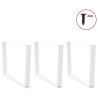 Pieds de table à manger en forme de V, 3 pièces, blanc, 100 x (72-73,3) cm, acier 568504568504