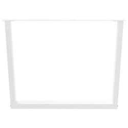 Pieds de table à manger en forme de V, 3 pièces, blanc, 100 x (72-73,3) cm, acier 568504568504